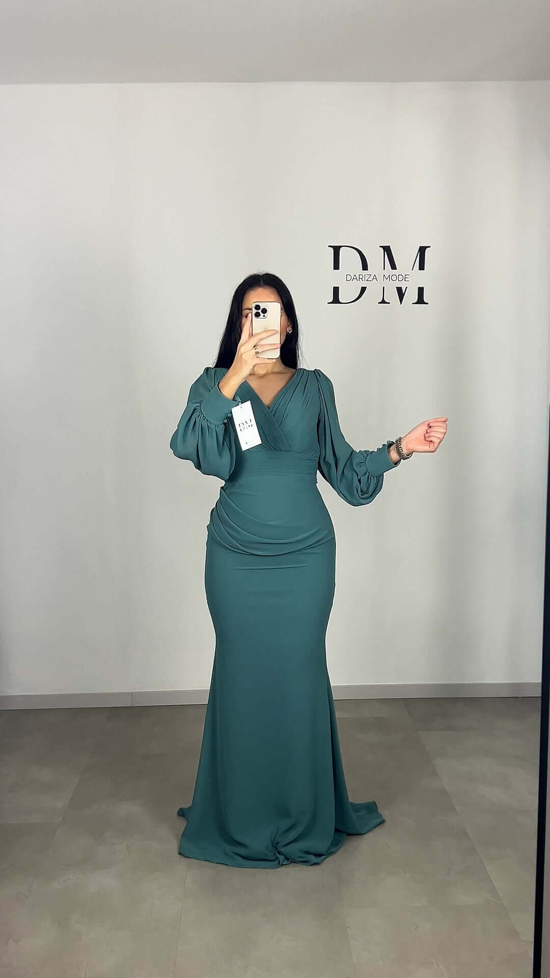 Ceylan Evening Dress Green – Dariza Mode