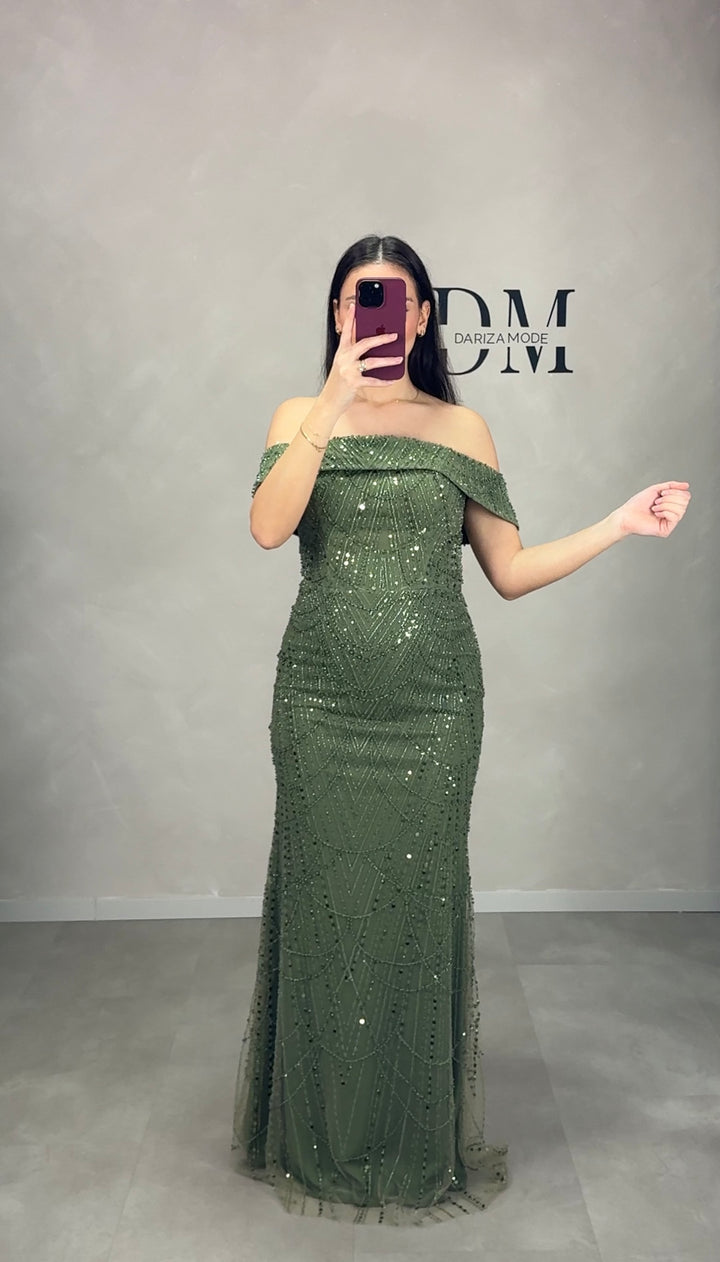 Mel Abendkleid Khaki
