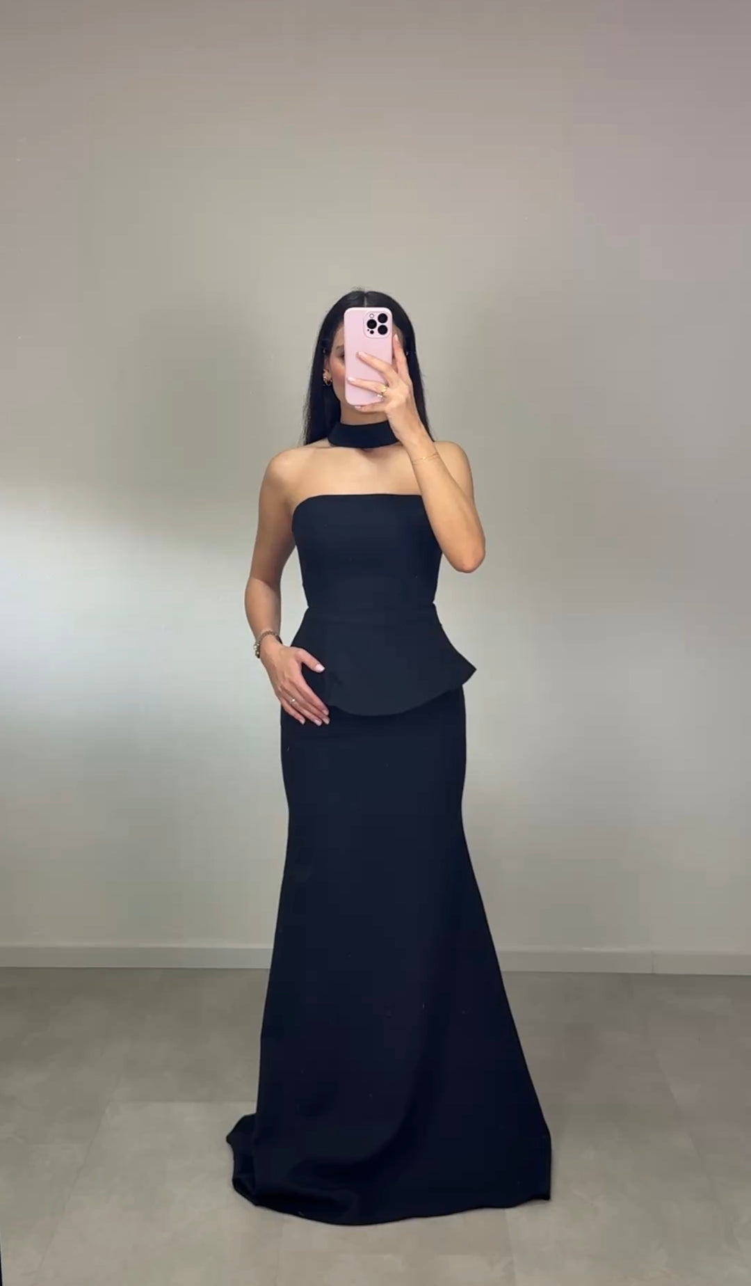 Yaprak Abendkleid Schwarz