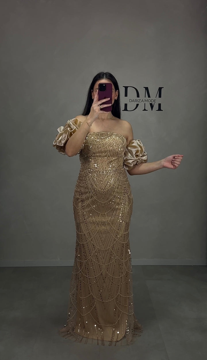 Duru Abendkleid Gold
