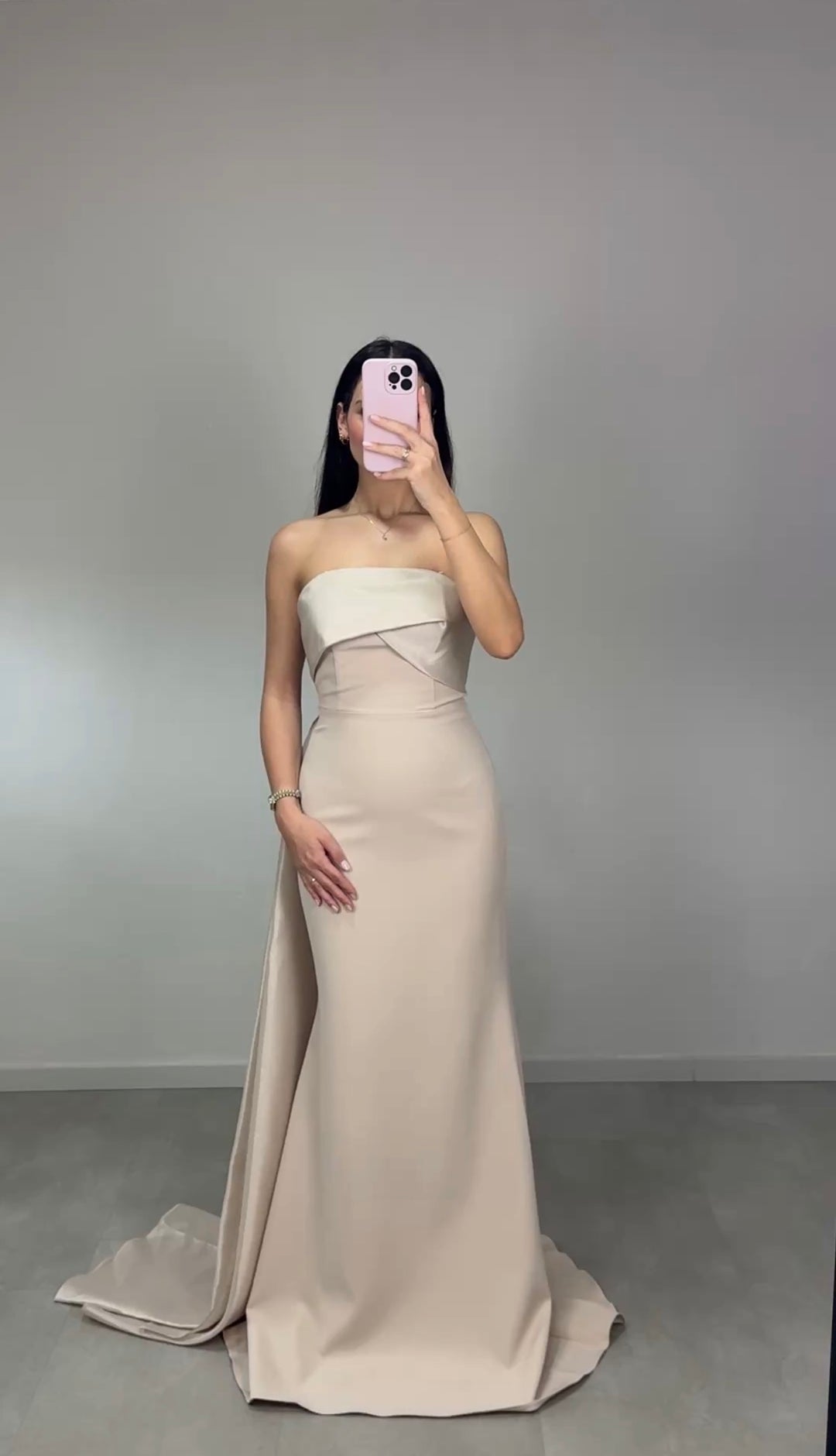Mina Abendkleid Beige