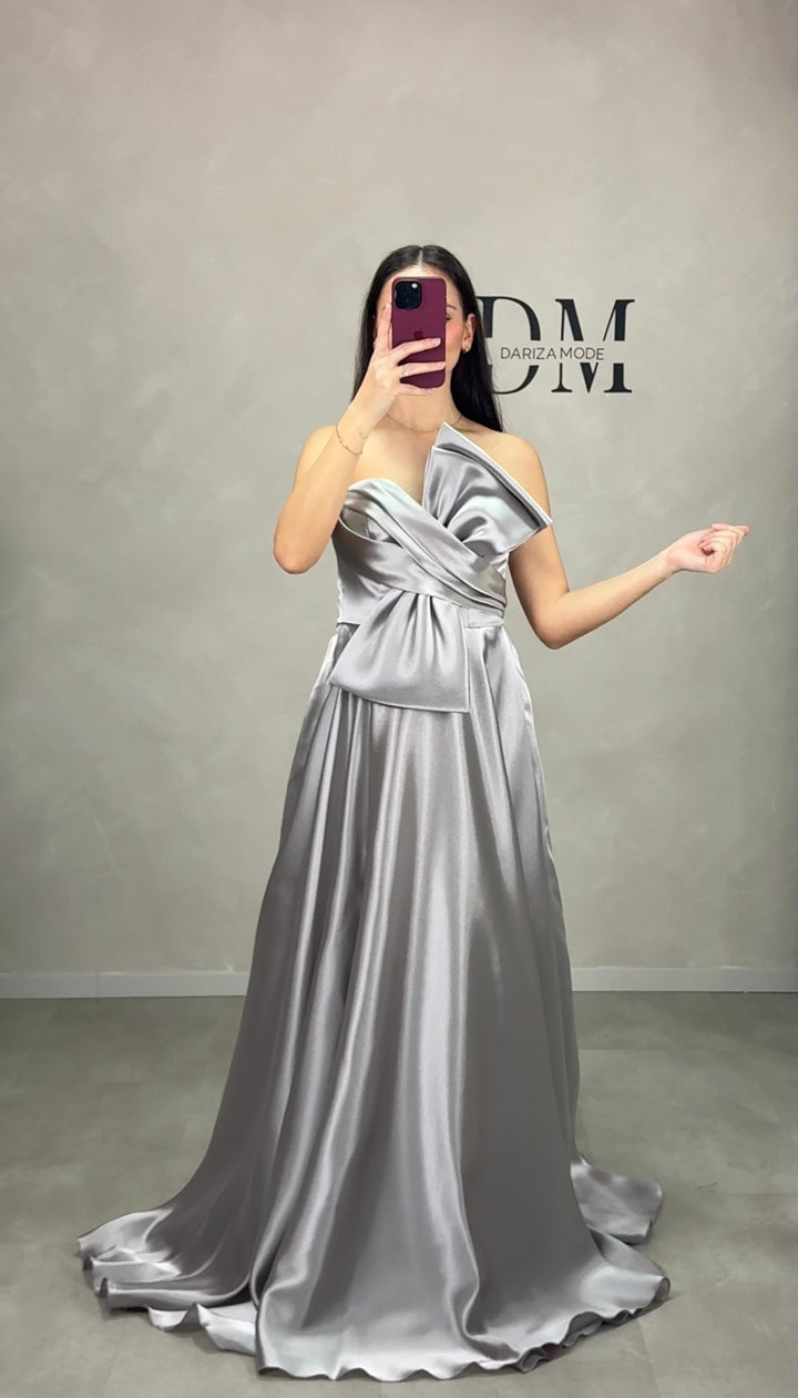 Sude Abendkleid Silber