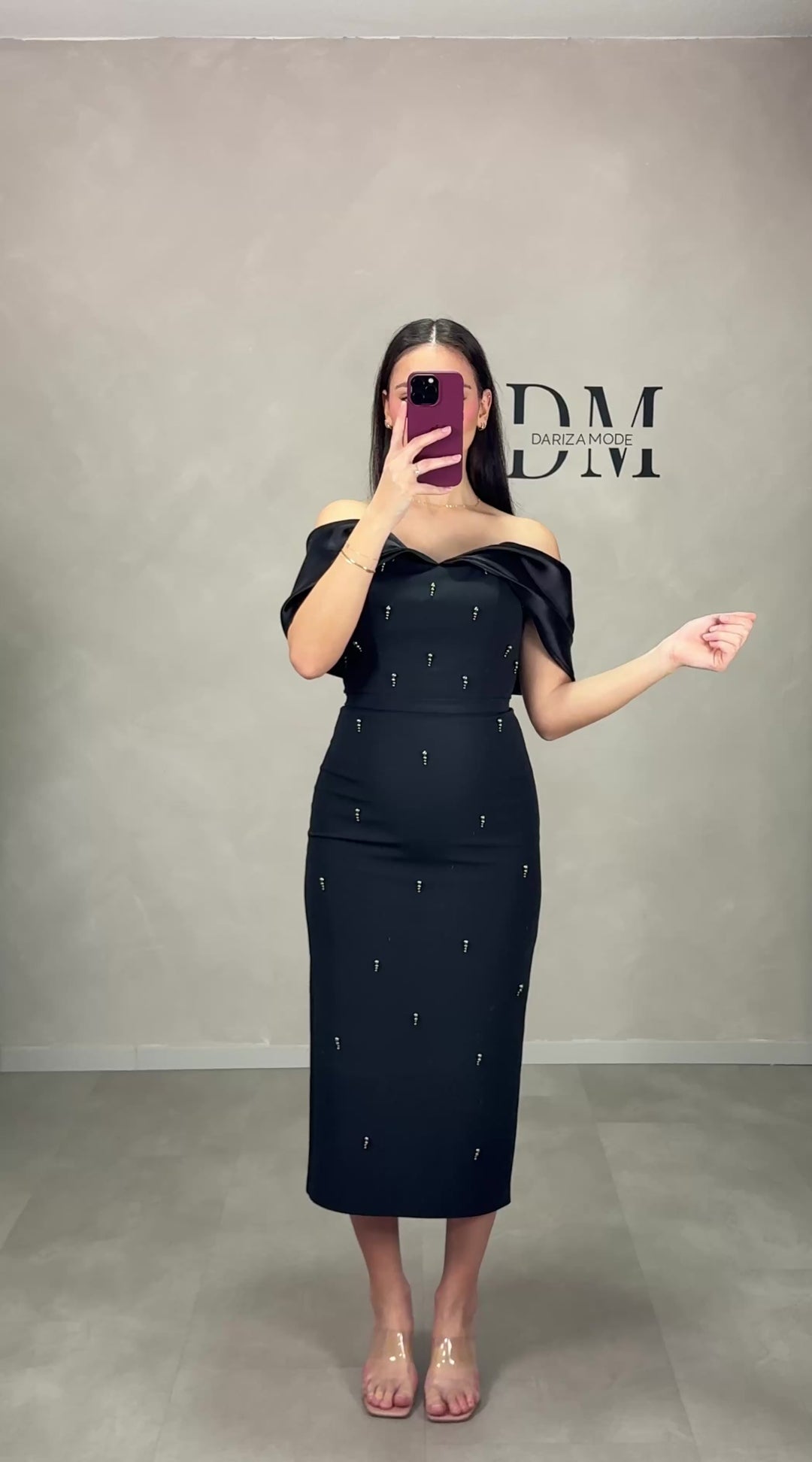 Ajda Midikleid Schwarz