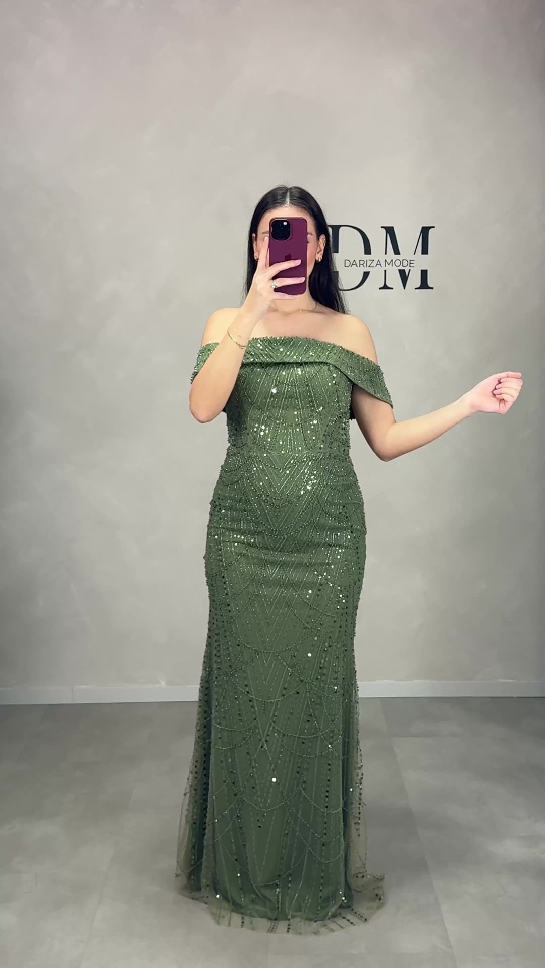 Mel Abendkleid Khaki