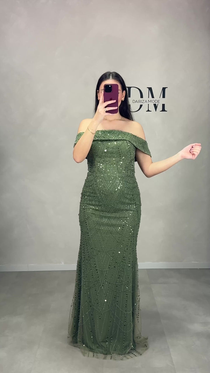 Mel Abendkleid Khaki