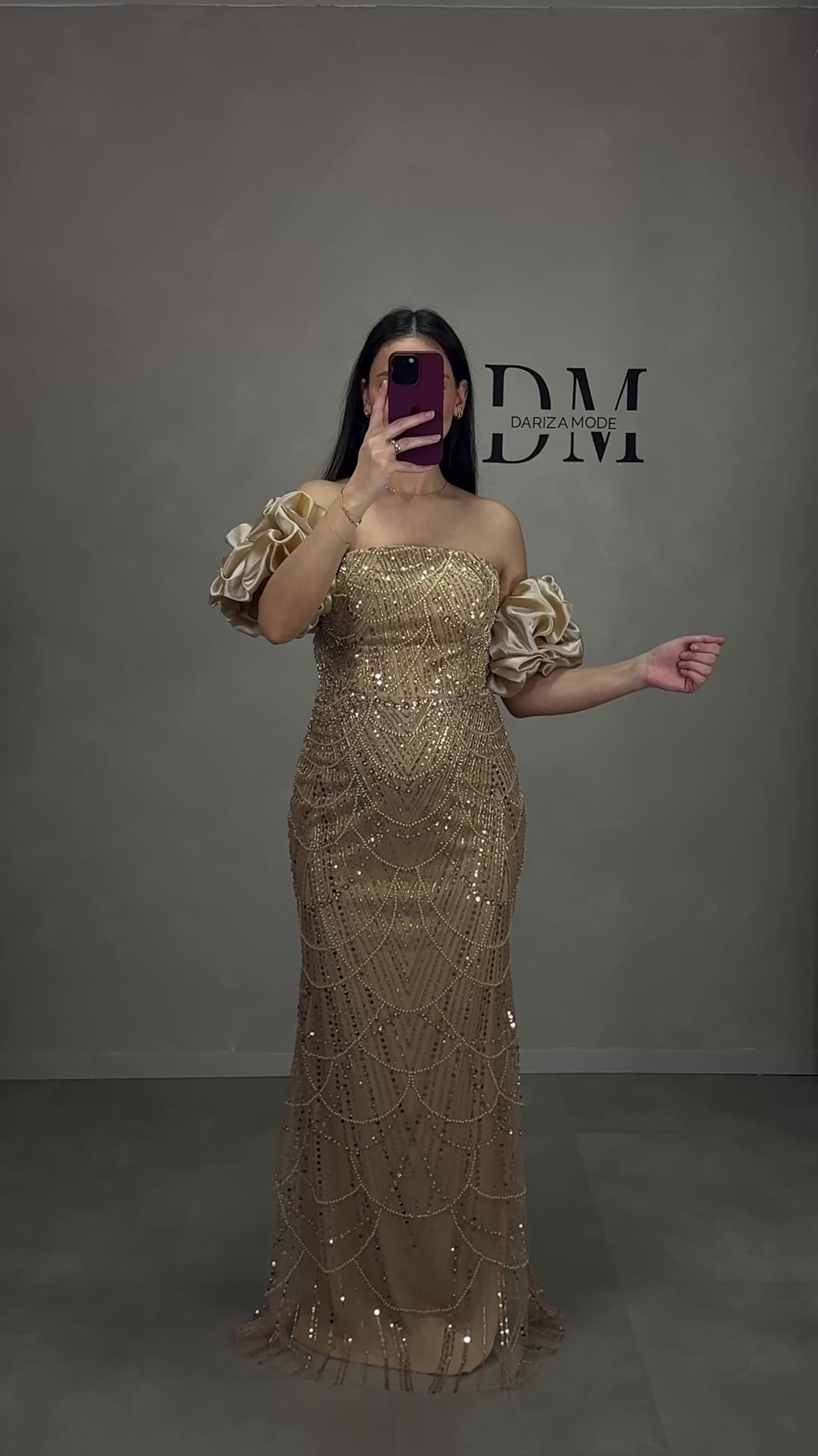 Duru Abendkleid Gold