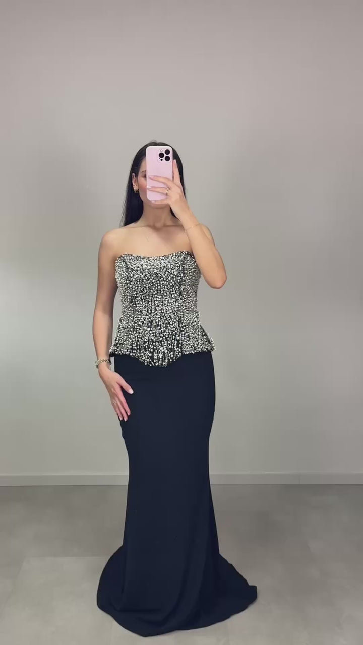 Eflal Abendkleid Schwarz